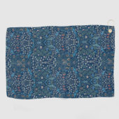 Morris Blue Achtergrond  Blackthorn Pattern Golfhanddoek (Horizontaal)