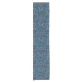 Morris Blue Achtergrond Blackthorn Pattern Korte Tafelloper (Voorkant)