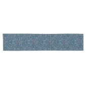 Morris Blue Achtergrond Blackthorn Pattern Korte Tafelloper (Horizontaal)