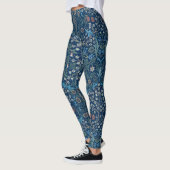Morris Blue Achtergrond  Blackthorn Pattern Leggings (Links)