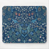 Morris Blue Achtergrond Blackthorn Pattern Muismat (Voorkant)