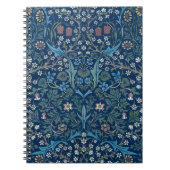 Morris Blue Achtergrond  Blackthorn Pattern Notitieboek (Voorkant)