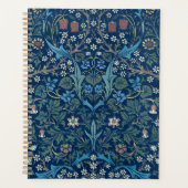 Morris Blue Achtergrond Blackthorn Pattern Planner (Voorkant)