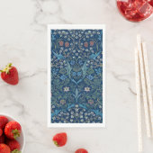 Morris Blue Achtergrond Blackthorn Pattern Servet (Insitu)