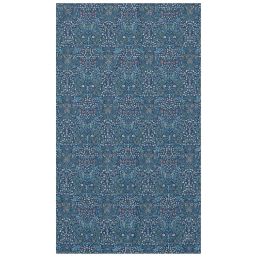 Morris Blue Achtergrond  Blackthorn Pattern Tafelkleed (Voorkant)