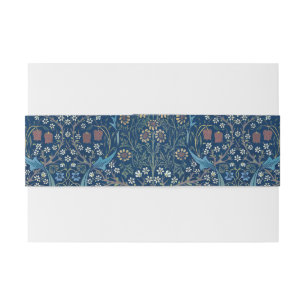 Morris Blue Achtergrond  Blackthorn Pattern Uitnodigingen Wikkel