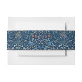 Morris Blue Achtergrond  Blackthorn Pattern Uitnodigingen Wikkel (Voorkant Voorbeeld)