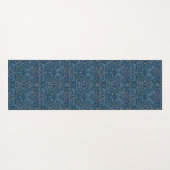 Morris Blue Achtergrond Blackthorn Pattern Yogamat (Achterkant (horizontaal))