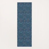Morris Blue Achtergrond Blackthorn Pattern Yogamat (Achterkant)