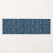 Morris Blue Achtergrond Blackthorn Pattern Yogamat (Voorkant (horizontaal))