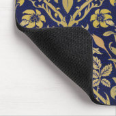 Morris Blue Achtergrond Roos & Lily Flower Pattern Muismat (Hoek)