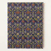 Morris Blue Achtergrond Roos & Lily Flower Pattern Planner (Achterkant)