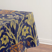 Morris Blue Achtergrond Roos & Lily Flower Pattern Tafelkleed (Voorbeeld)