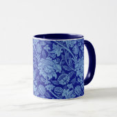Morris - Blue Indigo Floral Pattern Mok (Voorkant rechts)