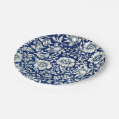 Morris - Blue Mallow, beroemd patroon, Papieren Bordje (Gekanteld)