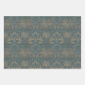 Morris Brown Birds Dove Pauw en Draak Inpakpapier Vel (Voorkant 3)