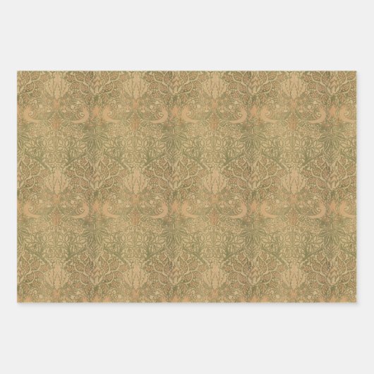  Morris Brown Birds Dove Pauw en Draak Inpakpapier Vel (Voorkant 2)