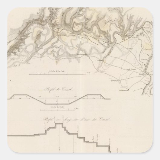 Morris Canal Vierkante Sticker (Voorkant)