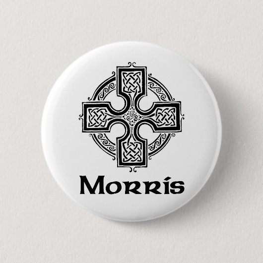 Morris Celtic Cross Ronde Button 5,7 Cm (Voorkant)