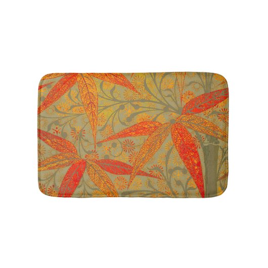 Morris & Co. Bamboe-patroon Godwin Oranje & Salie Badmat (Voorkant)