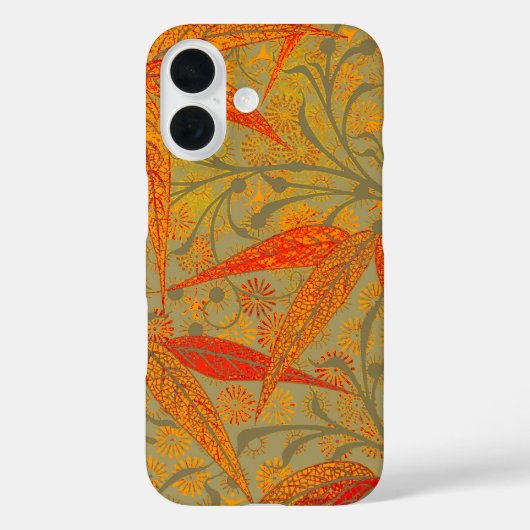 Morris & Co. Bamboe-patroon Godwin Oranje & Salie Case-Mate iPhone Case (Achterkant)