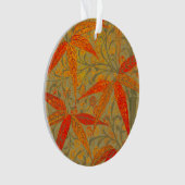 Morris & Co. Bamboe Patroon Godwin Oranje & Salie Ornament (voorkant)