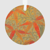 Morris & Co. Bamboe Patroon Godwin Oranje & Salie Ornament (achterkant)