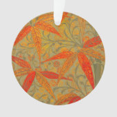 Morris & Co. Bamboe Patroon Godwin Oranje & Salie Ornament (voorkant)