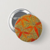 Morris & Co. Bamboe-patroon Godwin Oranje & Salie Ronde Button 5,7 Cm (Voorkant /achterkant)