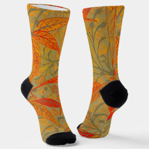 Morris & Co. Bamboe-patroon Godwin Oranje & Salie Sokken