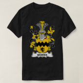 Morris Coat of Arms Family Crest T-shirt (Design voorkant)