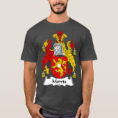 Morris Coat of Arms Family Crest T-shirt (Voorkant)