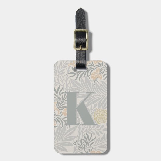 Morris Coral & Sage Larkspur Patroon Bagagelabel (Voorkant verticaal)