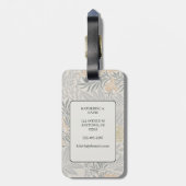 Morris Coral & Sage Larkspur Patroon Bagagelabel (Achterkant verticaal)