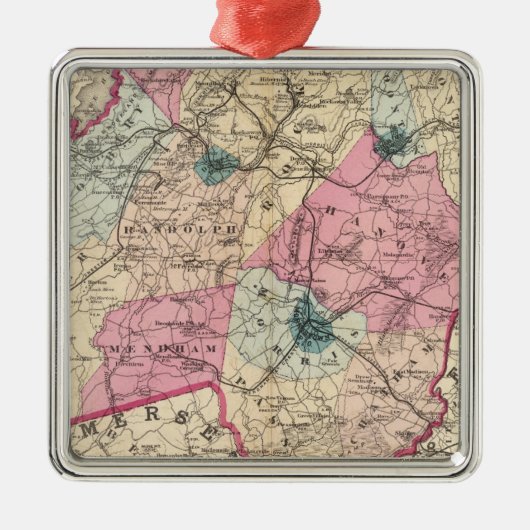 Morris County, NJ Metalen Ornament (Voorkant)