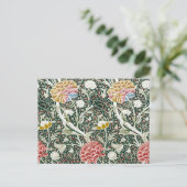 Morris Cray  Bloesem Floral Design Groen Briefkaart (Staand voorkant)