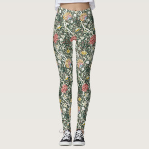 Morris Cray Bloesem Floral Design Groen Leggings