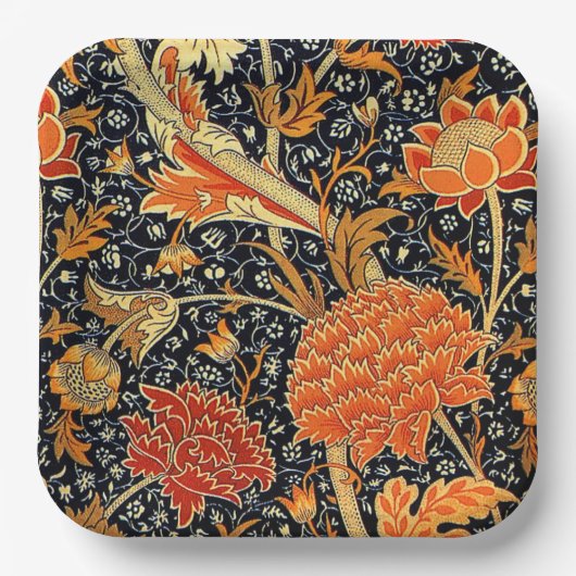 Morris - Cray, kleurrijk bloempatroon Papier Bord (Voorkant)