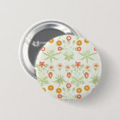 Morris Daisy, Victoriaans bloemmotief Ronde Button 5,7 Cm (Voorkant /achterkant)