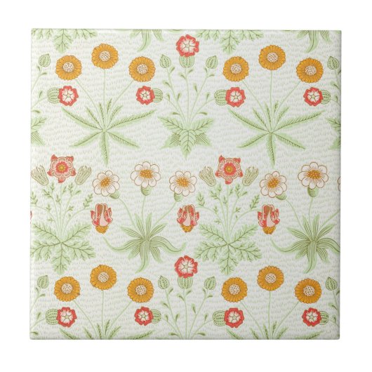 Morris Daisy, Victoriaans bloemmotief Tegeltje (Voorkant)