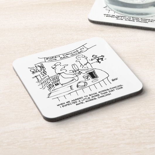 Morris Dancing in Pub. Traditional Morris Dancing Bier Onderzetter (Linkerzijde)