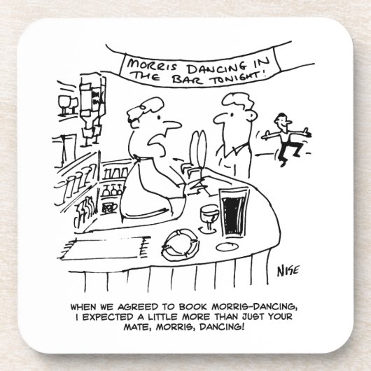 Morris Dancing in Pub. Traditional Morris Dancing Bier Onderzetter (Voorkant)