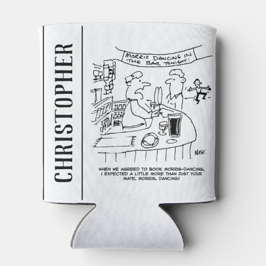 Morris Dancing in Pub. Traditional Morris Dancing Blikjeskoeler (Achterkant)