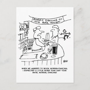 Morris Dancing in Pub. Traditional Morris Dancing Briefkaart