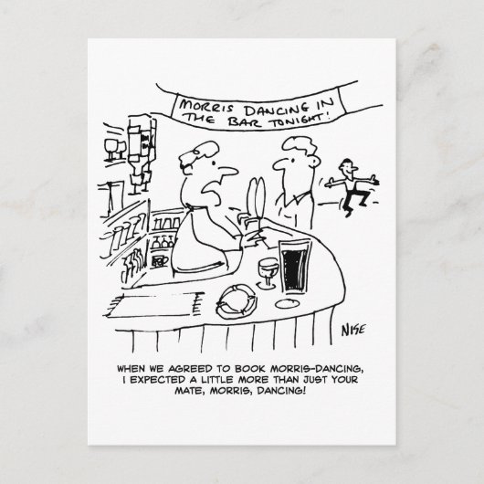 Morris Dancing in Pub. Traditional Morris Dancing Briefkaart (Voorkant)