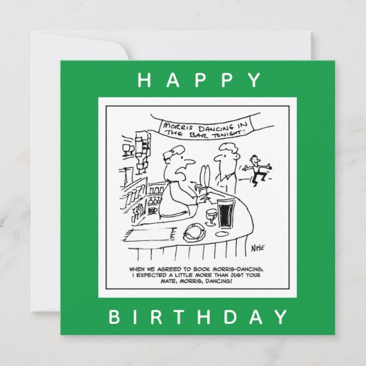 Morris Dancing in Pub. Traditional Morris Dancing Kaart (Voorkant)