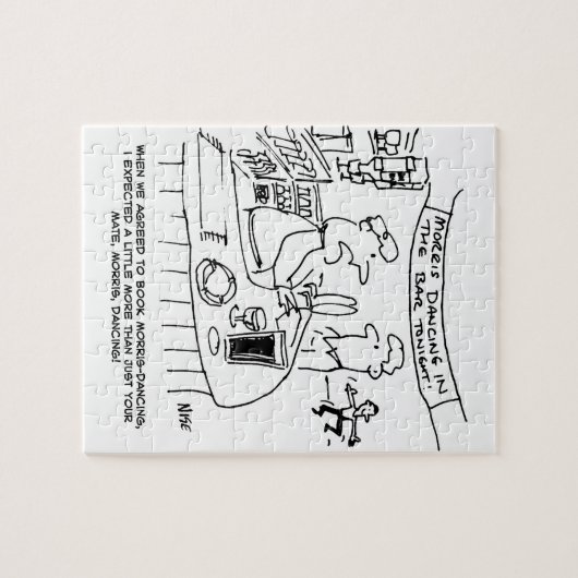 Morris Dancing in Pub. Traditional Morris Dancing Legpuzzel (Horizontaal)