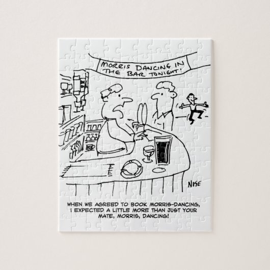 Morris Dancing in Pub. Traditional Morris Dancing Legpuzzel (Verticaal)