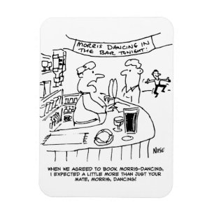 Morris Dancing in Pub. Traditional Morris Dancing Magneet