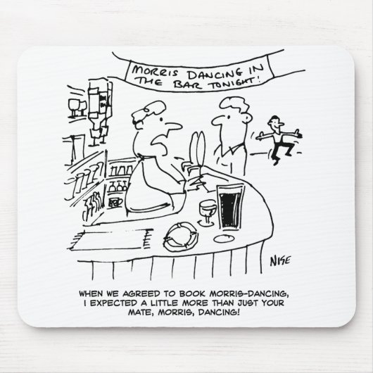 Morris Dancing in Pub. Traditional Morris Dancing Muismat (Voorkant)